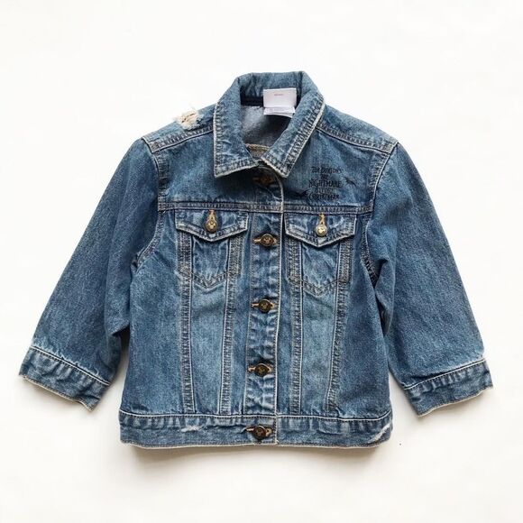 Disneystore jack skully denim jacket EUC XXS(2/3Y) - Picture 2 of 8